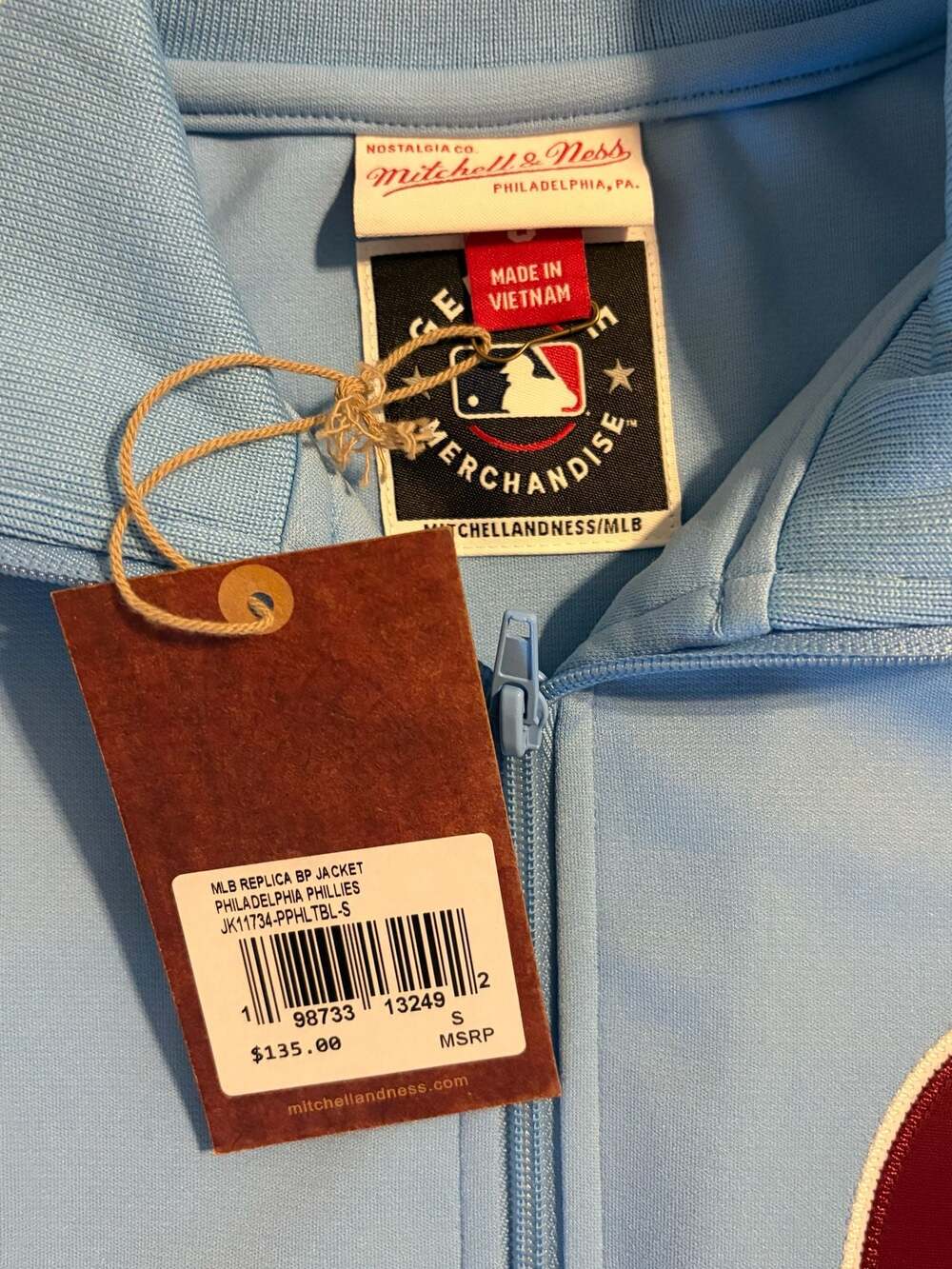 Mitchell & Ness Philadelphia Phillies MLB Replica Batting Practice Jacket - Picture 5 of 6